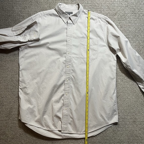 Croft & Barrow Men's XLT Beige Long‎ Sleeve Button Down Shirt 100% Cotton - Picture 7 of 9